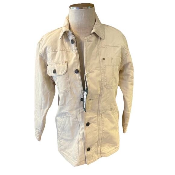 Alpine Design Jackets & Blazers - Alpine Design Women’s XS Quilted Chore Coat Natural Khaki Organic Cotton